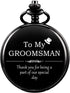 Engraved Pocket Watch for Wedding Groomsmen